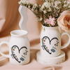Personalized Names & Birth Flowers Vase with Heart, Mother's Day, Birthday Gift CH07 910886