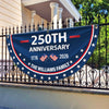 Custom Family Name 250th Anniversary 1776-2026 America Non-Pleated Fan Flag HA75 898792