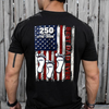America 250 Best Dad Ever Back Shirt, Custom Footprint Kids Names T-Shirt For Dad CH07 910994