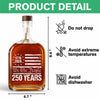 250 Years USA 250th Birthday 1776-2026 Eagle Flag Whiskey Bottle HO82 894574