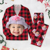 Custom Photo Portrait Face With Christmas Accessories Flannel Pajamas N369 HA75 888723