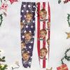Custom Human Face Photo With Flag USA Grunge Background Sweatpants N369 889844