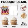 Custom Photo Graduation Favors Senior Night Cupcake Toppers HO82 893586