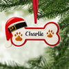 Personalized Custom Name Dog Bone With Santa Hat Acrylic Ornament TH10 896635