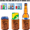 Custom Pencil Drawing Photo Best Dad Ever Leather Can Cooler Holder LM32 893667
