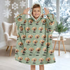 Custom Pet Portrait Hoodie Blanket – Personalized Dog/Cat/Person Photo & Name Gift HA75 898452