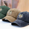 Custom Photo The Man The Myth Dog Dad Washed Denim Baseball Cap HA75 892496