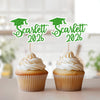 Personalised Class Of 2026 Glitter Bachelor Cap Cupcake Topper - Graduation Party Decorations for Graduates HO82 901492