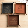 Personalized Name We Can't Wait To Play With Dad Leather Valet Tray LM32 893571