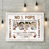 Custom Photo No 1. POPS Only The Best Dads Get Promoted To Pops Canvas HO82 890658