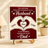 Custom Kids Names Our Kids Having You as Their Dad Is the Best Gift 2-Layered Wooden Plaque With Stand HA75 921422