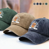 Custom Dog Photo Protected By Human Washed Denim Baseball Cap For Dog Lovers LM32 895025