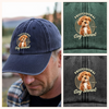 Custom Photo Servant Of Dog Cat Washed Denim Baseball Cap Gift For Dog Cat Lovers HO82 893960