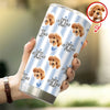 Custom Face Best Dog Cat Dad, Mom Ever Fat Tumbler Gift For Pet Lovers CH07 911528
