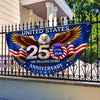 Custom Family Name United States 250th Anniversary 1776–2026 Eagle Non-Pleated Fan Flag LM32 669173