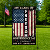 Custom Family Name 250 Years of Freedom 1776-2026 Independence Day Patriotic Garden Flag HO82 900940