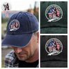 Custom Photo 250 Years Of Freedom With Dog Cat Washed Denim Baseball Cap HO82 894658