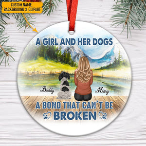 GeckoCustom A Bond That Cannot Be Broke Dog Ornament T286 HN590