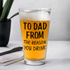 GeckoCustom Custom Face Photo From The Reasons You Drink Beer Glass DM01 890985 16oz