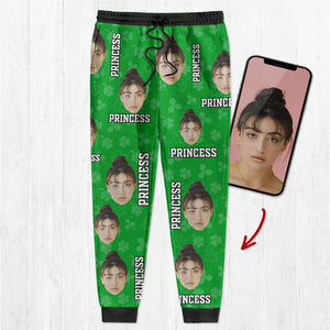 GeckoCustom Custom Face Photo St. Patrick's Day Sweatpants K228 HN590