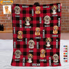GeckoCustom Custom Face Photo With Accessories Pattern Blanket T286 HN590