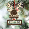 GeckoCustom Custom Name Christmas Reindeer Wood Money Holder Ornament HO82 893300 4"x4"