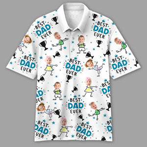GeckoCustom Custom Photo Best Dad Ever Polo Shirt TH10 891047