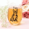 GeckoCustom Custom Photo Dog Cat Stemless Wine Glass Unique Dog Cat Lovers Gift HO82 893418 14.5 oz