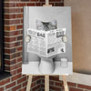 GeckoCustom Custom Photo Dog Read Newspaper In Toilet Poster N304 890210