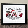 GeckoCustom Custom Photo Father's Christmas Family Picture Frame TA29 889906 10"x8"