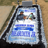 GeckoCustom Custom Photo Forever Remembered Forever Missed In Heaven Memorial Grave Blanket N369 890505