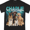 GeckoCustom Custom Photo Gradient Name For Dog Lover Shirt T368 889695 Basic Tee / Black / S