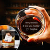 GeckoCustom Custom Photo Merry Christmas I Love You Rock Glass TH10 TA29 890795