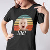 GeckoCustom Custom Vintage Retro Photo Shirt, Custom Face Shirt, Photo Print Shirt Women T Shirt / Black Color / S