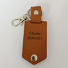 GeckoCustom Don't Cry For Me I'm Ok Dog Pet Memorial Vintage Leather Photo Keychain
