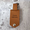 GeckoCustom Don't Cry For Me I'm Ok Dog Pet Memorial Vintage Leather Photo Keychain