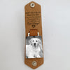 GeckoCustom Don't Cry For Me I'm Ok Dog Pet Memorial Vintage Leather Photo Keychain