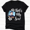 GeckoCustom Football Family That's My Football Player Personalized Custom Photo Football Player Shirt C480V2 Women Tee / Black Color / S