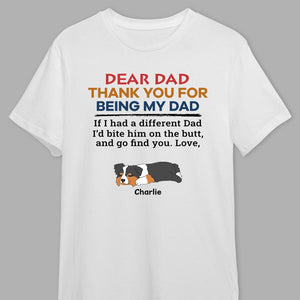 GeckoCustom Happy Father's Day Bite The Butt Bright Shirt Personalized Gift HO82 890710