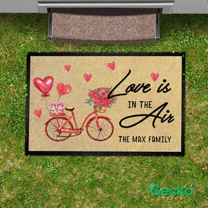 GeckoCustom Love Is In The Air Couple Doormat HN590