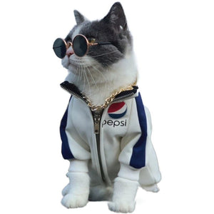 GeckoCustom Lovely Vintage Round Cat Sunglasses Reflection Eye wear glasses For Small Dog Cat Pet Photos Pet Products Props Accessories