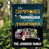 GeckoCustom Personalized Custom Camping Addict Garden Flag, Like Campfire And Marshmallows We're Better Together, Camping Lover Gift 12"x18"