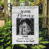 GeckoCustom Personalized Custom Garden Flag, Memorial Gift, In Loving Memory Forever in our hearts 12"x18"