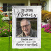 GeckoCustom Personalized Custom Garden Flag, Memorial Gift, In Loving Memory Forever in our hearts 12"x18"