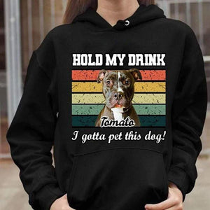 GeckoCustom Personalized Custom Photo Dog T Shirt, Vintage Retro I Gotta Pet This Dog, Dog Lover Shirt