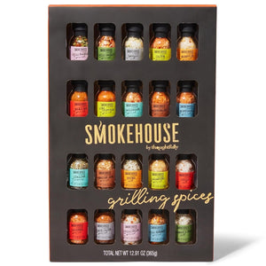 GeckoCustom Smokehouse by Ultimate Grilling Spice Set, Grill Seasoning Gift Set Flavors Include Chili Garlic, Rosemary and Herb, Lime Chipotle, Cajun Seasoning and More, Pack of 20