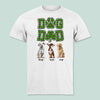 GeckoCustom St.Patricks Day Custom Photo Dog Dad Shamrock Shirt K228 HN590 Unisex T Shirt / White / S