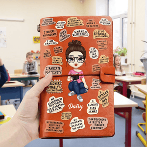 GeckoCustom Teacher Daily Affirmations Back To School Journal Notebook Personalized Gift TH10 891487 125 x 200 mm (4.9 x 7.9 in)