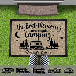 GeckoCustom The Best Memories Doormat Camping, RV Camper, Motor Home Doormat, Camping Gift, HN590 15x24in-40x60cm