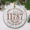 GeckoCustom There's No Place Like , Custom Zip Code Ornament, SG02